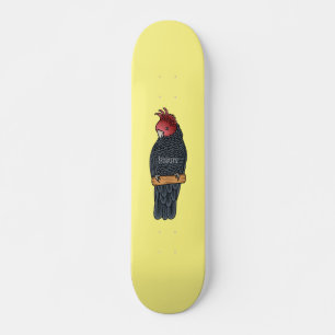 Skate Ilustração de desenho animado de aves da gangue