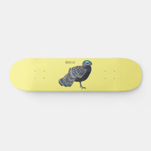 Skate Ilustração de desenho animado de aves faisão de pa