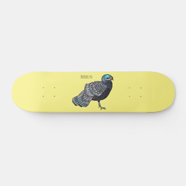 Skate Ilustração de desenho animado de aves faisão de pa (Horz)