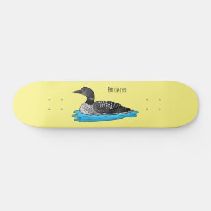 Skate Ilustração de desenho animado de aves soltas