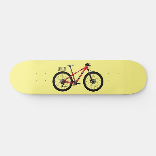 Skate Ilustração de desenho animado de bicicleta (Horz)
