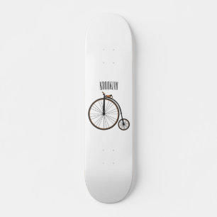 Skate Ilustração de desenho animado de bicicleta de alta