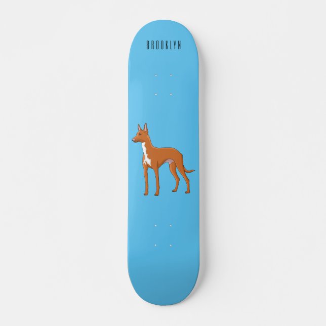 Skate Ilustração de desenho animado de cão aficionado po (Frente)