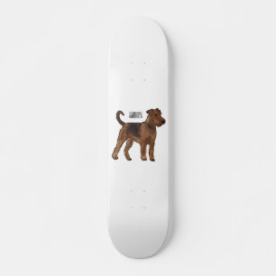 Skate Ilustração de desenho animado de cão Airedale terr