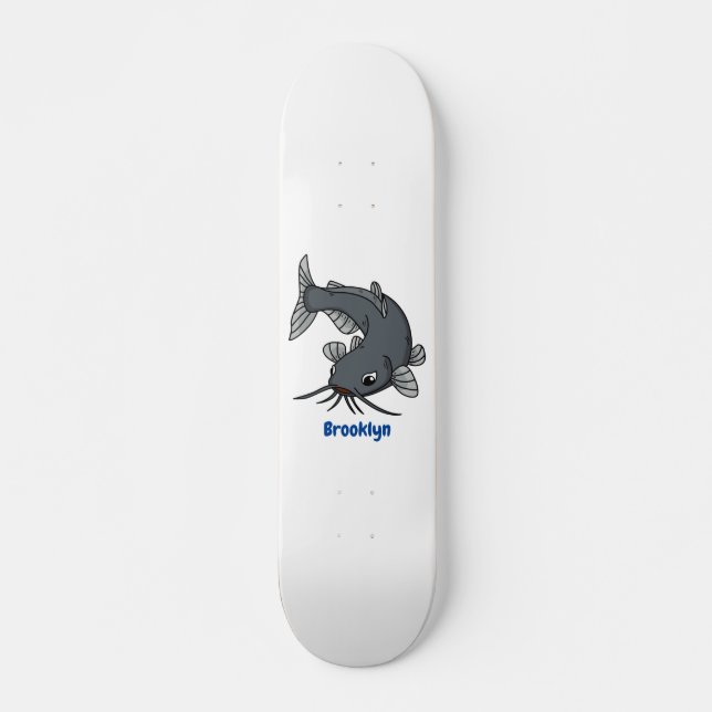 Skate Ilustração de desenho animado de catfish (Frente)