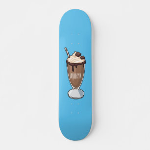 Skate Ilustração de desenho animado de Chocolate Milksha