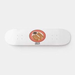 Skate Ilustração de desenho animado de Churro