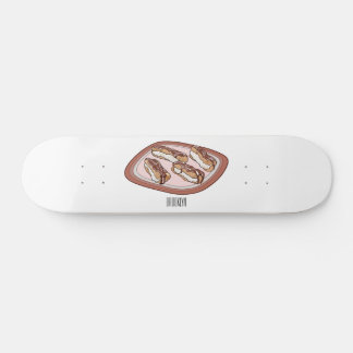 Skate Ilustração de desenho animado de eclair de chocola