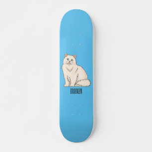 Skate Ilustração de desenho animado de gato persa
