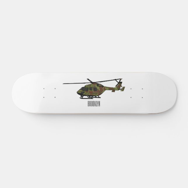 Skate Ilustração de desenho animado de helicóptero do ex (Horz)