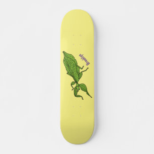Skate Ilustração de desenho animado de insetos de folh