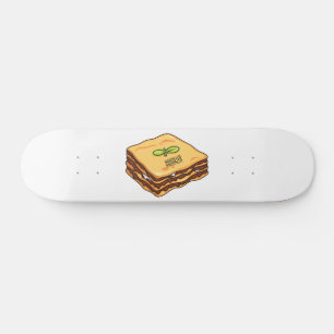 Skate Ilustração de desenho animado de Lasagna