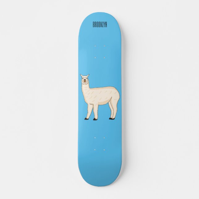 Skate Ilustração de desenho animado de Llama (Frente)