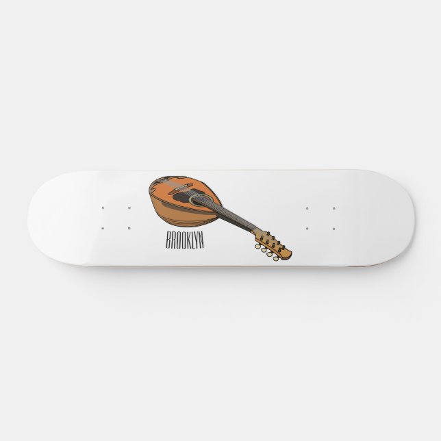 Skate Ilustração de desenho animado de Mandolin (Horz)
