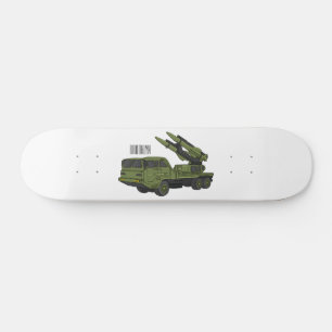Skate Ilustração de desenho animado de mísseis militares