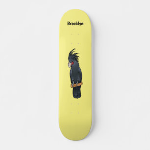 Skate Ilustração de desenho animado de pássaro da palma