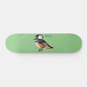 Skate Ilustração de desenho animado de pássaro merganser