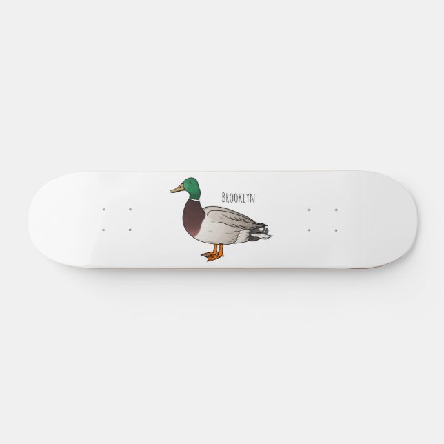 Skate Ilustração de desenho animado de pato-reais  (Horz)