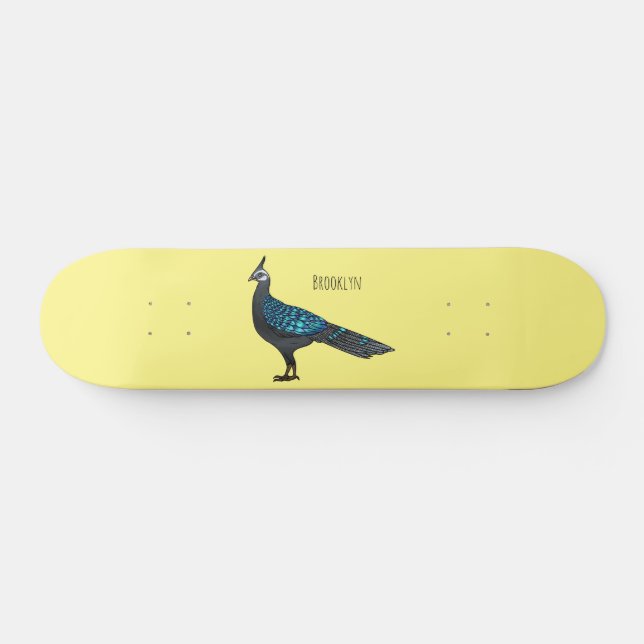 Skate Ilustração de desenho animado de pheasant pheasant (Horz)