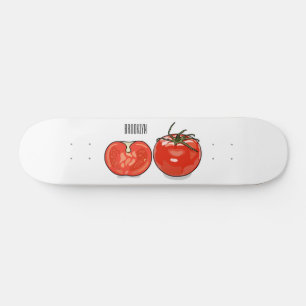 Skate Ilustração de desenho animado de tomate