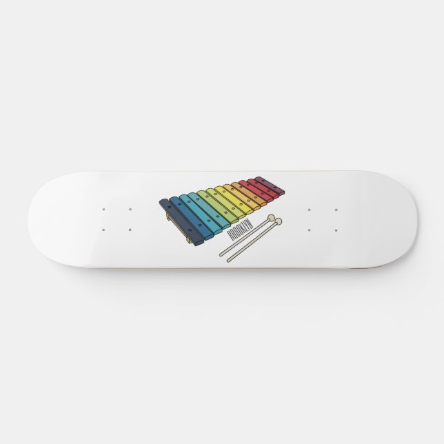 Skate Ilustração de desenho animado de xilofone (Horz)