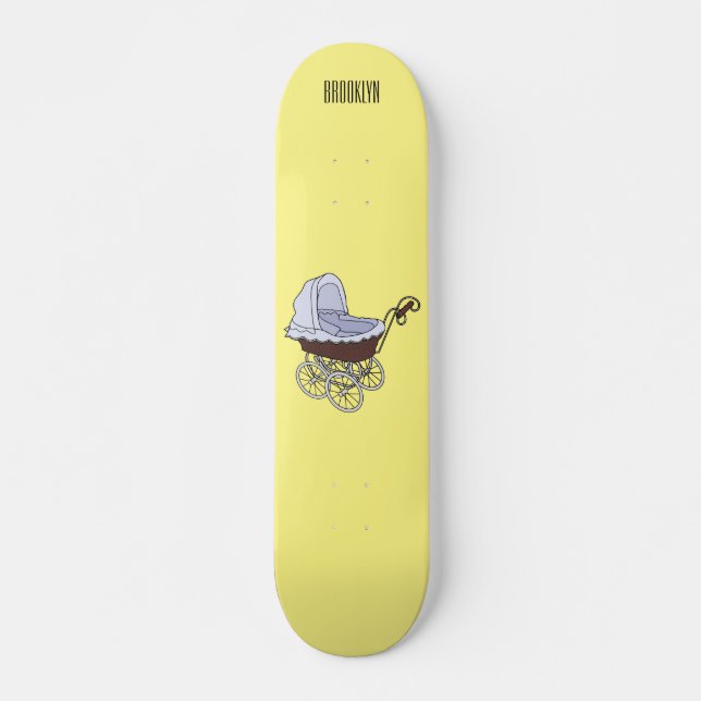 Skate Ilustração de desenho animado do stroller (Frente)