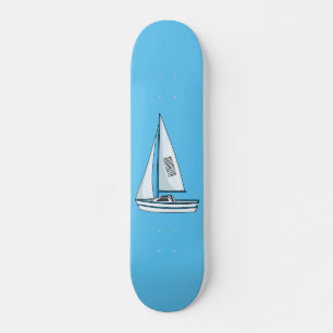 Skate Ilustração de desenho animado em veleiro