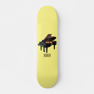 Skate Ilustração de desenho animado Piano