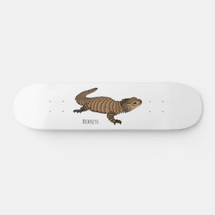 Skate Ilustração de desenho de lagarto girado por Armadi