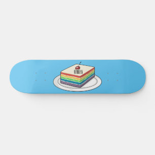 Skate Ilustração de desenho do bolo-arco-íris