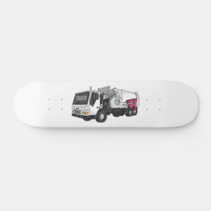 Skate Ilustração de desenho do caminhão de lixo