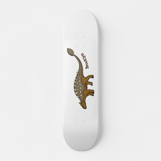 Skate Ilustração de dinossauro blindado Ankylosaurus (Frente)