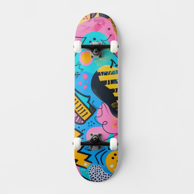 Skate Ilustração de esboços e rabiscos (Frente)