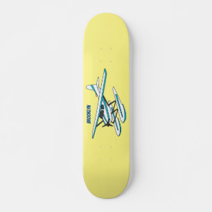 Skate Ilustração de hidroavião azul branco