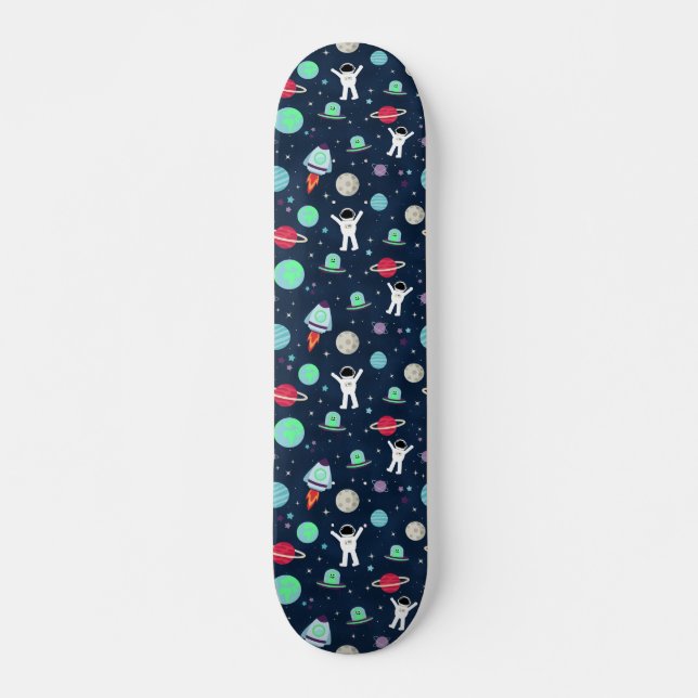 Skate ilustração de padrão espacial (Frente)