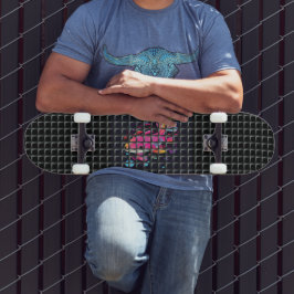 Skate Ilustração de Peixe Atrás da Rede