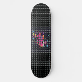 Skate Ilustração de Peixe Atrás da Rede