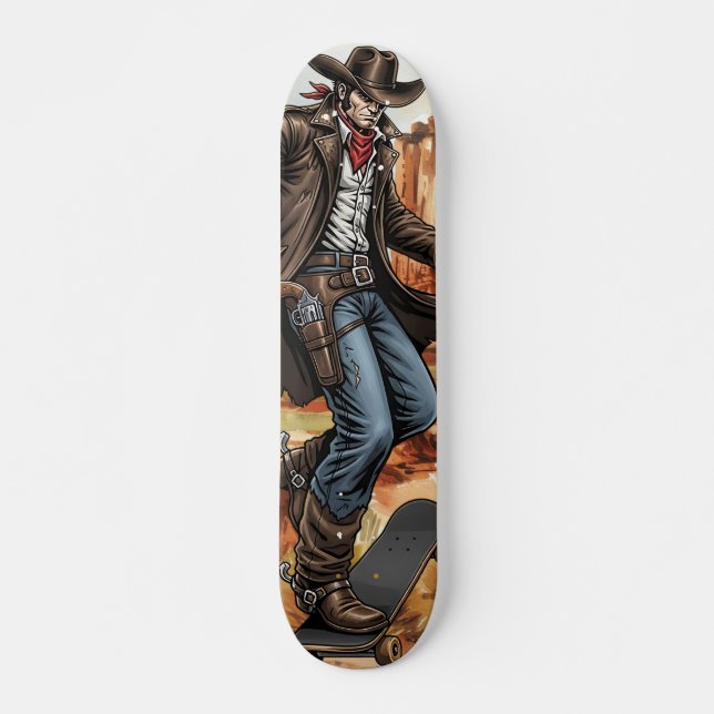 Skate Ilustração de Skating Cowboy (Frente)