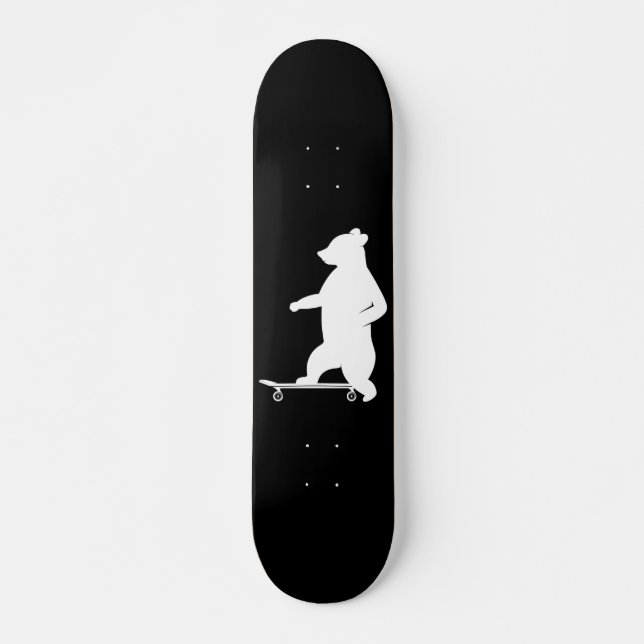 Skate Ilustração de um urso a cavalgar (Frente)