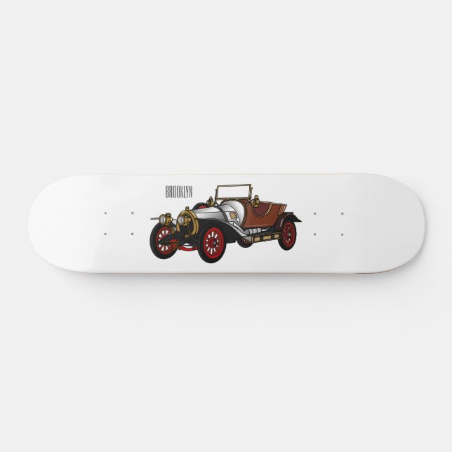 Skate Ilustração do desenho animado Classic car 1920 (Horz)
