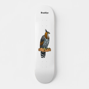 Skate ilustração do desenho animado de aves de águia-orn