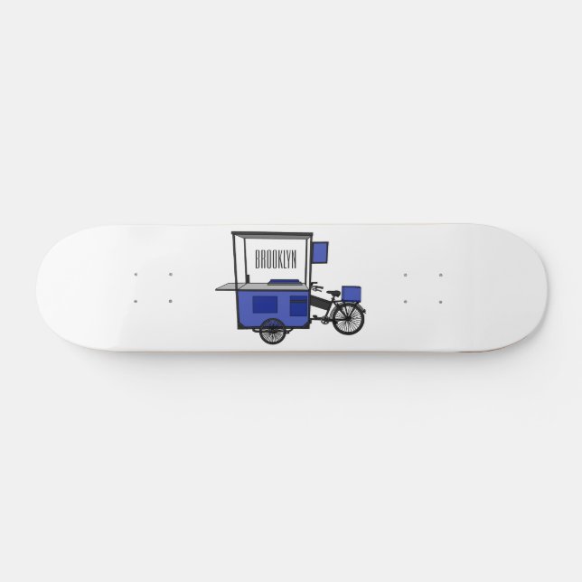 Skate ilustração do desenho do carrinho de comida (Horz)
