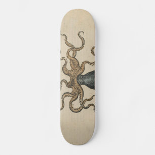 Skate Ilustração Octopus Vintage Kraken