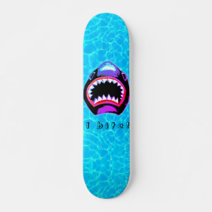 Skate Ilustração Púrpura Cor de Água do Tubarão