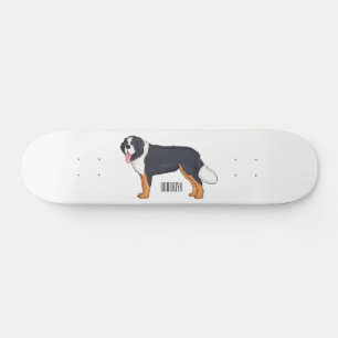 Skate Imagem de desenho animado de cão da montanha Berne