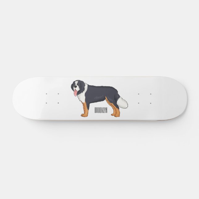 Skate Imagem de desenho animado de cão da montanha Berne (Horz)