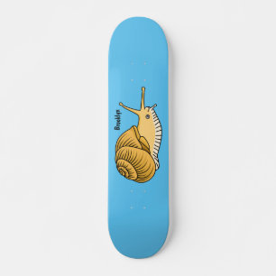 Skate Imagem de desenho animado de caracol amarelo-bonit