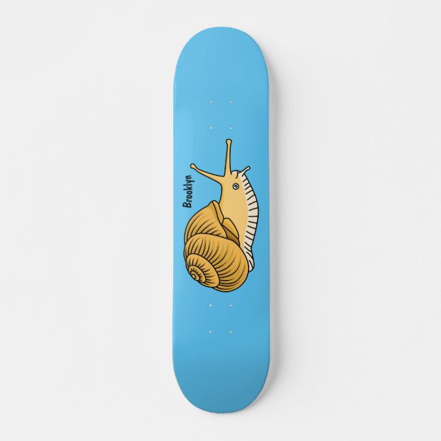 Skate Imagem de desenho animado de caracol amarelo-bonit (Frente)