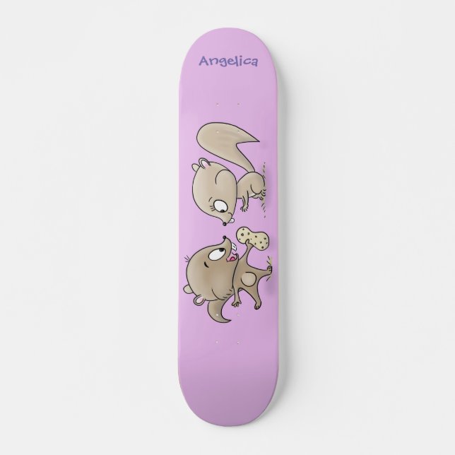 Skate Imagem de desenho animado de esquilos engraçados (Frente)