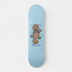Skate Imagem de desenho animado de platypus de bebê feli